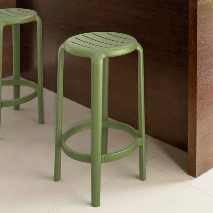 Tabouret Snack (assise +/- 65 Cm)|Tabouret De Bar (assise +/- 80 Cm)*Tom Tabouret snack sans dossier en polypropylène