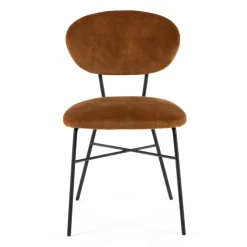 Mobitec Chaise De Salle à Manger|Chaise Salon*Toro ® Chaise cosy minimaliste en tissu et pieds métal