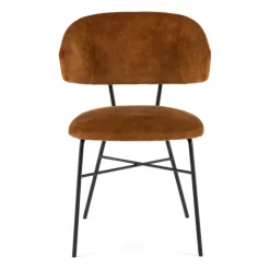 Mobitec Chaise De Salle à Manger|Fauteuil De Salon*Toro ® Fauteuil minimaliste cosy en tissu avec pieds en métal