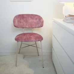 Mobitec Chaise De Salle à Manger|Fauteuil De Salon*Toro ® Fauteuil minimaliste cosy en tissu avec pieds en métal