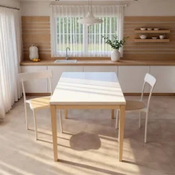 Cancio Table De Cuisine*Toy bois Table de cuisine en verre avec rallonge