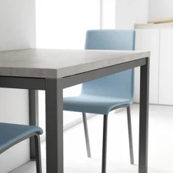 Cancio Table De Cuisine*Toy métal Table de cuisine en céramique avec rallonge hauteur 75 cm