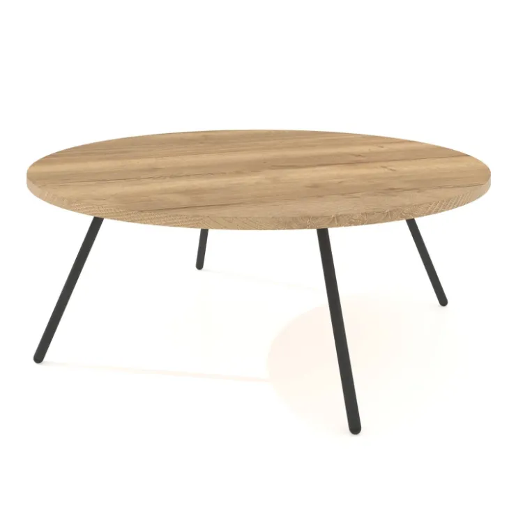 Perfecta Table De Salon*Trevi Table basse ronde avec pieds en métal