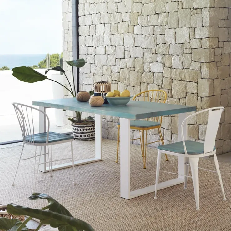 Jayso Chaise De Cuisine|Chaise De Salle à Manger*Tudela Chaise en métal vintage avec dossier filaire