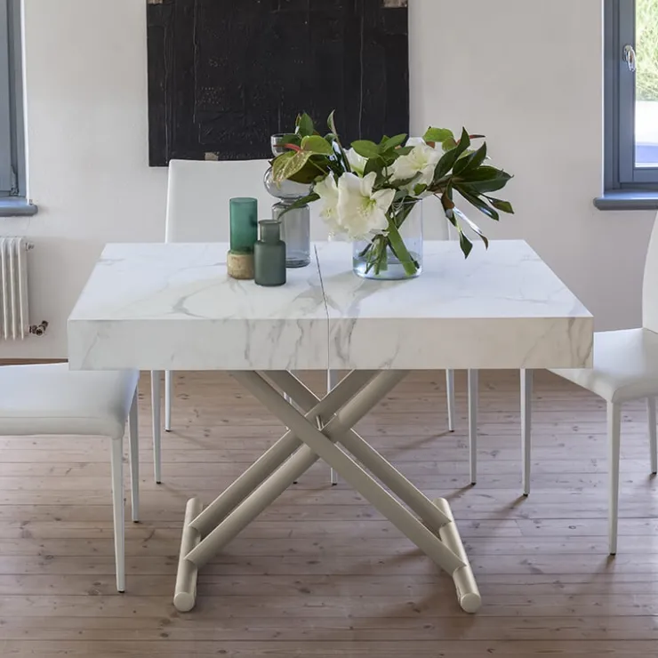 Altacom Table De Salon|Table Pour Petit Espace*Ulisse Table relevable en mélaminé avec allonges