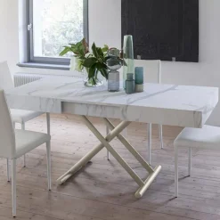 Altacom Table De Salon|Table Pour Petit Espace*Ulisse Table relevable en mélaminé avec allonges