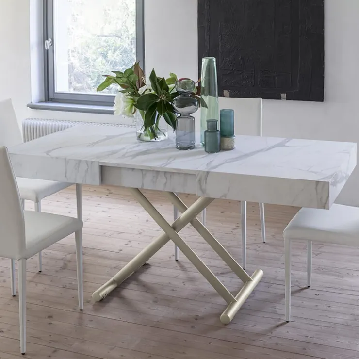 Altacom Table De Salon|Table Pour Petit Espace*Ulisse Table relevable en mélaminé avec allonges
