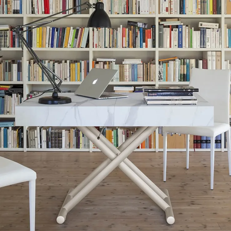 Altacom Table De Salon|Table Pour Petit Espace*Ulisse Table relevable en mélaminé avec allonges