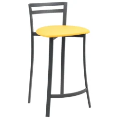 Carrier Tabouret Snack (assise +/- 65 Cm)|Tabouret De Bar (assise +/- 80 Cm)*Urane ® Tabouret snack avec dossier bas en synthétique et métal made in France