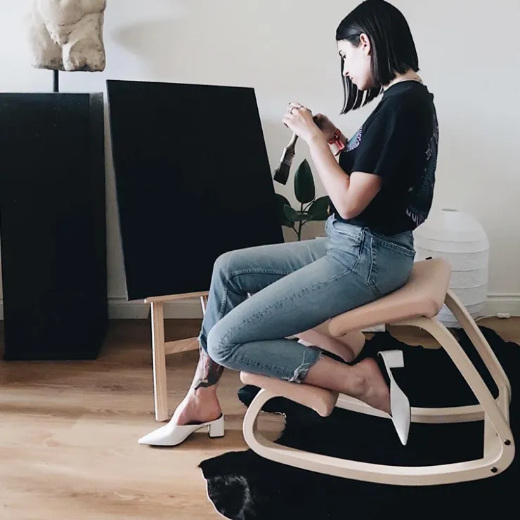Varier Chaise De Salle à Manger|Chaise De Bureau*Variable ® Chaise de bureau ergonomique à bascule en tissu