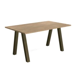 Perfecta Table De Salle à Manger*Veneto Table moderne rectangulaire en stratifié avec pieds obliques