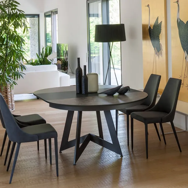 Altacom Table De Salle à Manger*Venus Table design ronde extensible en céramique