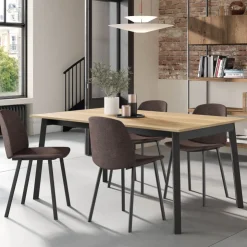 Perfecta Table De Salle à Manger*Victoria Table avec allonge et pieds en métal