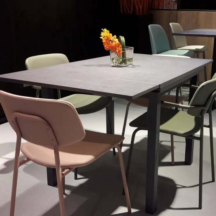Perfecta Table De Cuisine|Table Pour Petit Espace*Vienna Table de cuisine carrée extensible pieds en métal