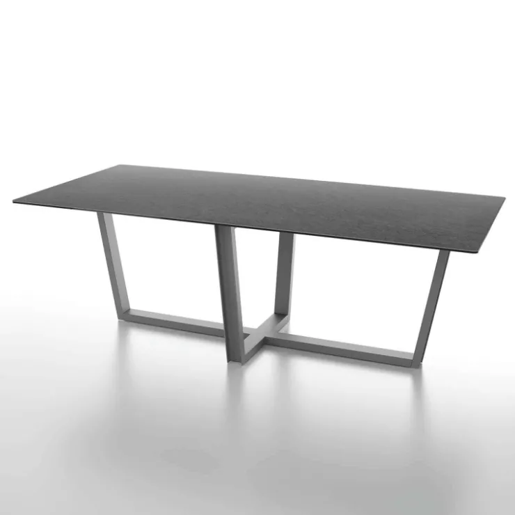 Dexo Table De Salle à Manger*Viktor Table de séjour design en céramique rectangulaire pieds en métal