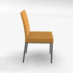 Perfecta Chaise De Salle à Manger*Villa Chaise rembourrée en métal et tissu style contemporain