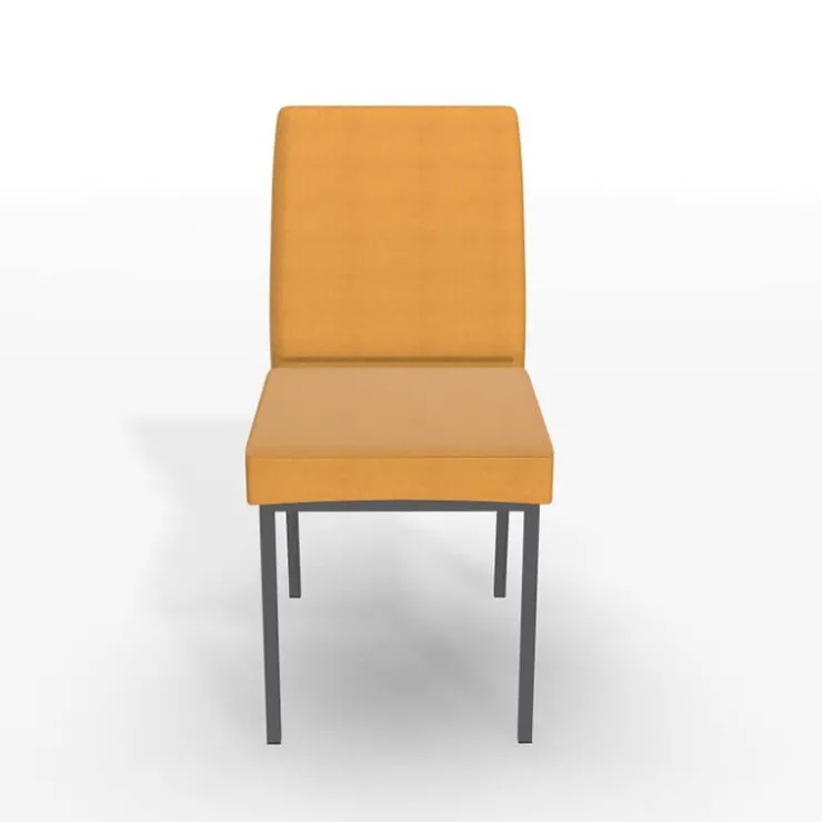 Perfecta Chaise De Salle à Manger*Villa Chaise rembourrée en métal et tissu style contemporain