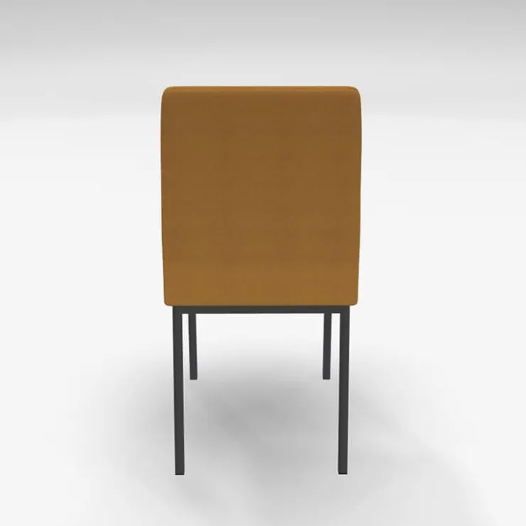 Perfecta Chaise De Salle à Manger*Villa Chaise rembourrée en métal et tissu style contemporain