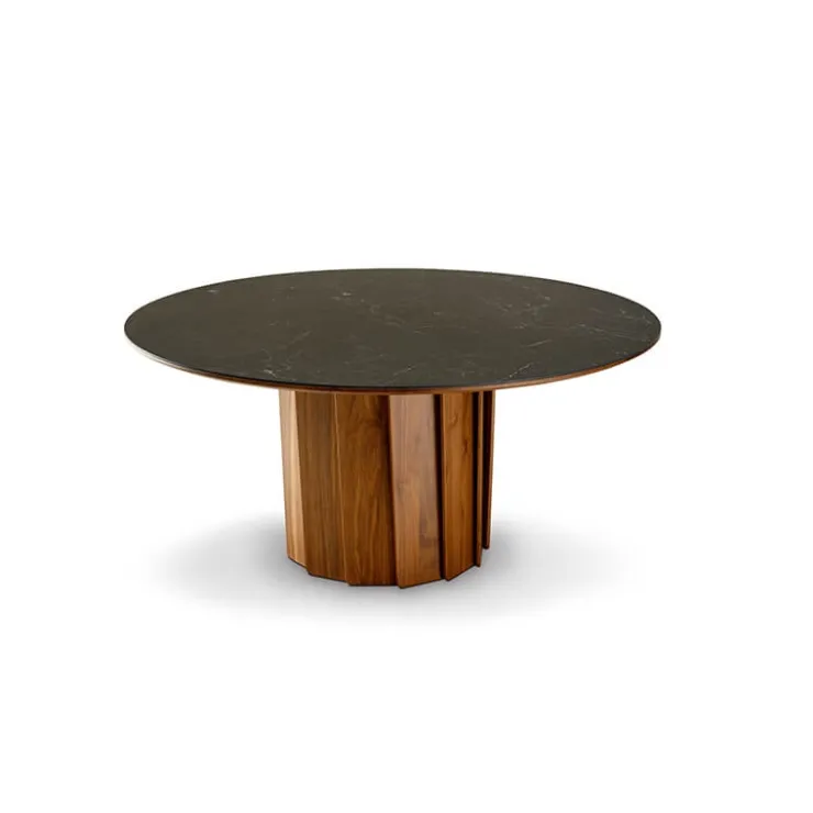 Dasras Table De Salle à Manger*Volute Table ronde en bois et céramique design