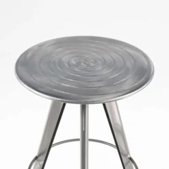 Carrier Tabouret De Bar (assise +/- 80 Cm)*Vérone ® Tabouret de bar industriel pivotant sans dossier en métal brossé
