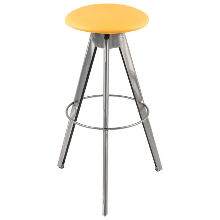 Carrier Tabouret De Bar (assise +/- 80 Cm)*Vérone ® Tabouret de bar pivotant sans dossier en synthétique et métal