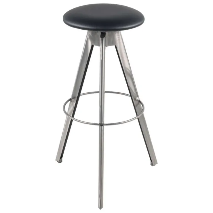 Carrier Tabouret De Bar (assise +/- 80 Cm)*Vérone ® Tabouret de bar pivotant sans dossier en synthétique et métal