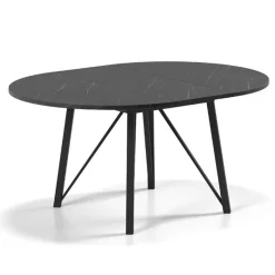 Perfecta Table De Salle à Manger*Wacko 2.0 Table ronde moderne extensible à pieds métalliques