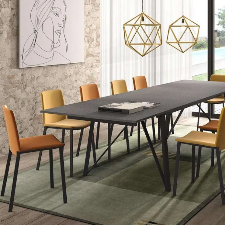 Perfecta Table De Salle à Manger*Wacko Table design industriel extensible avec pieds en métal
