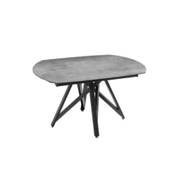 Akante Table De Salle à Manger*WarholTable moderne en céramique extensible avec pied central design en métal noir