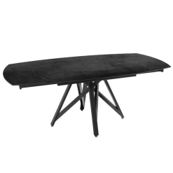 Akante Table De Salle à Manger*WarholTable moderne en céramique extensible avec pied central design en métal noir