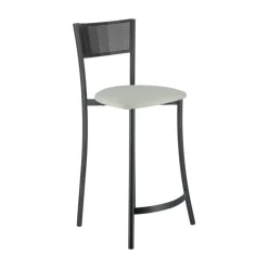Carrier Tabouret Snack (assise +/- 65 Cm)|Tabouret De Bar (assise +/- 80 Cm)*Wasabi ® Tabouret haut assise en tissu et structure en métal fabrication française