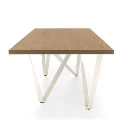 Tomasella Table De Salle à Manger*Wave Table design extensible avec pied en métal