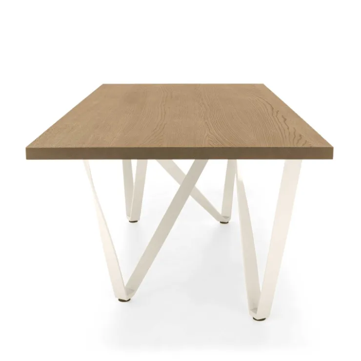 Tomasella Table De Salle à Manger*Wave Table design extensible avec pied en métal