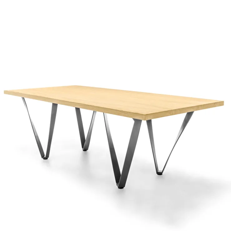 Tomasella Table De Salle à Manger*Wave Table design extensible avec pied en métal