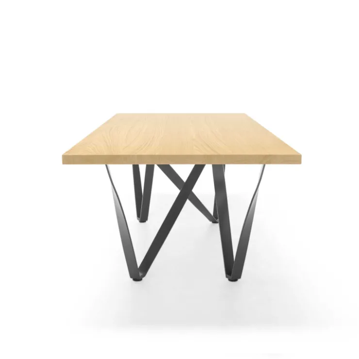 Tomasella Table De Salle à Manger*Wave Table design extensible avec pied en métal