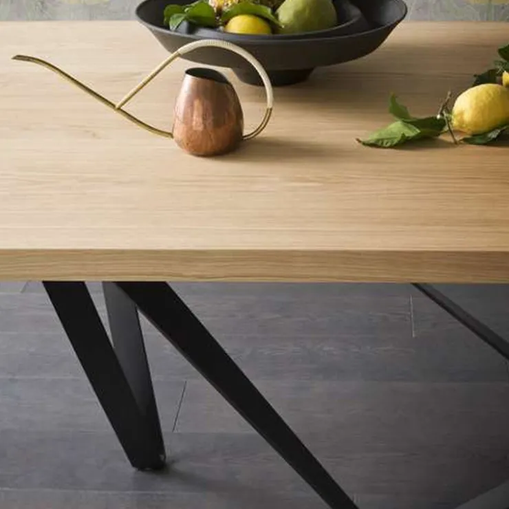Tomasella Table De Salle à Manger*Wave Table design extensible avec pied en métal