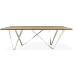 Tomasella Table De Salle à Manger*Wave Table design rectangulaire avec pied en métal