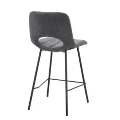 Tabouret Snack (assise +/- 65 Cm)|Tabouret De Bar (assise +/- 80 Cm)*WilliamTabouret cosy en tissu avec pieds en métal noir