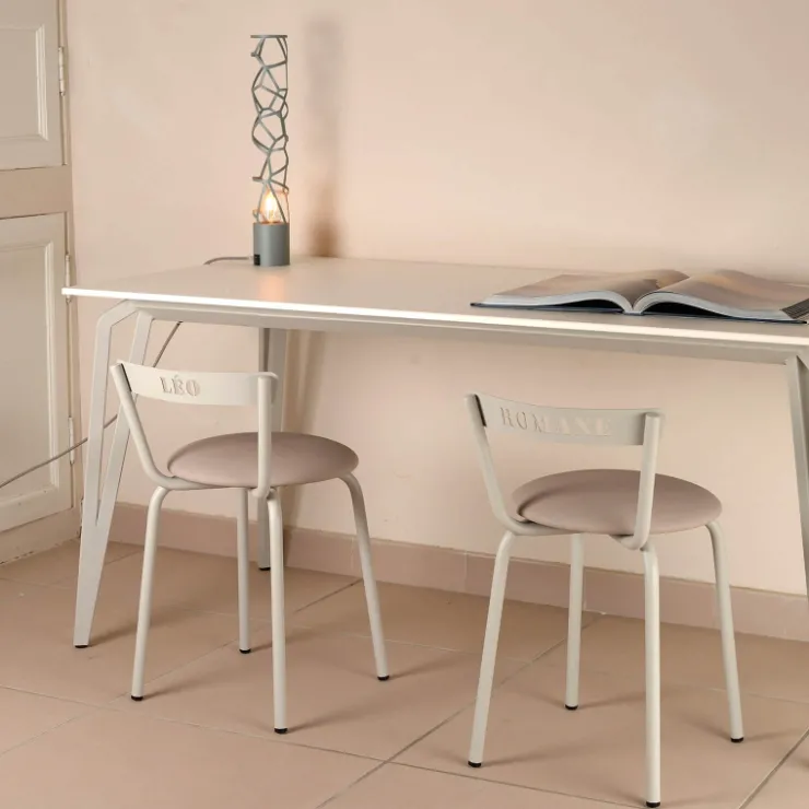 Carrier Chaise De Cuisine|Chaise Salon*Xoxo ® Chaise pour enfant française en métal avec assise rembourrée