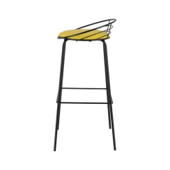 Carrier Tabouret Hauteur Sur-mesure|Tabouret Snack (assise +/- 65 Cm)*Yaël ® Tabouret haut français rembourré en métal et simili