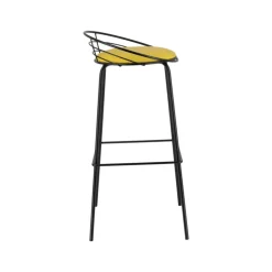 Carrier Tabouret Hauteur Sur-mesure|Tabouret Snack (assise +/- 65 Cm)*Yaël ® Tabouret haut français rembourré en métal et simili