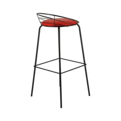 Carrier Tabouret Hauteur Sur-mesure|Tabouret Snack (assise +/- 65 Cm)*Yaël ® Tabouret haut français rembourré en métal et simili