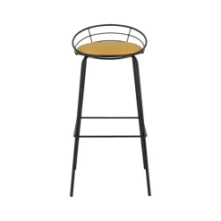 Carrier Tabouret Hauteur Sur-mesure|Tabouret Snack (assise +/- 65 Cm)*Yaël ® Tabouret haut français rembourré en métal et simili