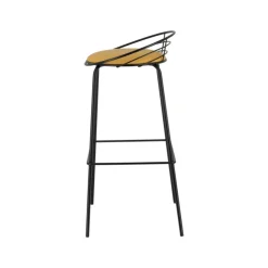 Carrier Tabouret Hauteur Sur-mesure|Tabouret Snack (assise +/- 65 Cm)*Yaël ® Tabouret haut français rembourré en métal et simili