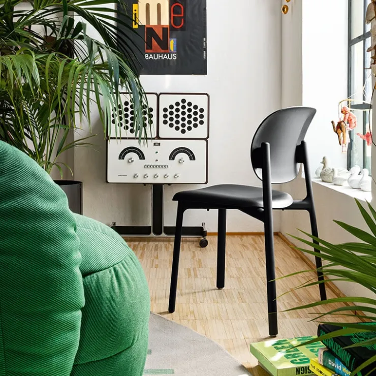 Chaise De Cuisine|Chaise De Salle à Manger*Zero Connubia® Chaise moderne empilable en polypropylène recyclé