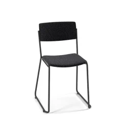 Perfecta Chaise De Salle à Manger*Zoom Chaise de salle à manger épurée en tissu pieds en traîneau
