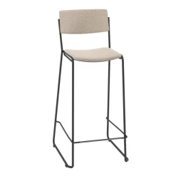 Perfecta Tabouret Snack (assise +/- 65 Cm)|Tabouret De Bar (assise +/- 80 Cm)*Zoom Tabouret de bar moderne et épuré en tissu pieds traîneau