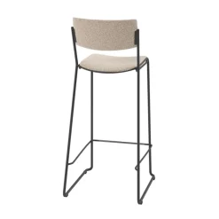 Perfecta Tabouret Snack (assise +/- 65 Cm)|Tabouret De Bar (assise +/- 80 Cm)*Zoom Tabouret de bar moderne et épuré en tissu pieds traîneau