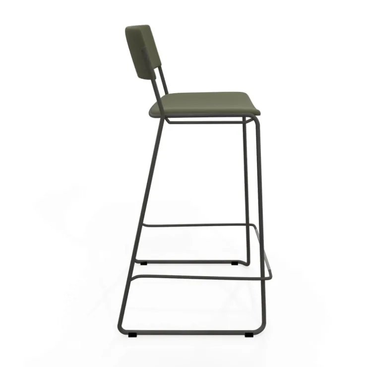 Perfecta Tabouret De Bar (assise +/- 80 Cm)*Zoom Tabouret de bar moderne en simili avec pieds traîneau